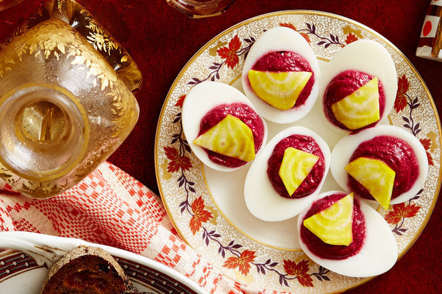 Beet Filled Deviled Eggs