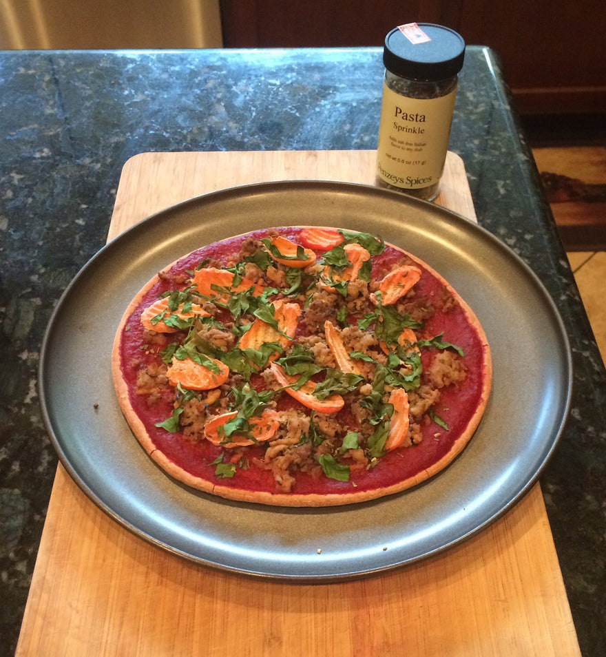Cullen's Beet Marinara Sauce Pizza