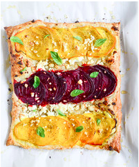 Red and Golden Beet Honey Tarts
