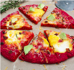 Beet Crust Breakfast Pizza