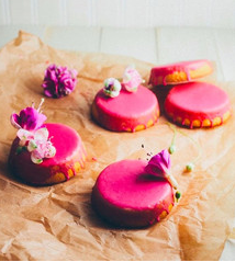 Beet Glazed Mini Pound Cakes