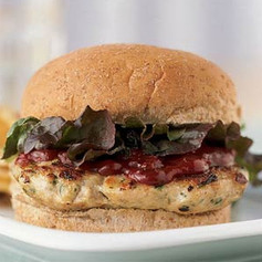 Cranberry Ketchup Stuffed Turkey Burgers