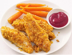 And, For the Kids......Turkey Tenders with Cranberry Ketchup