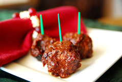 Turkey Meatballs with Cranberry Ketchup