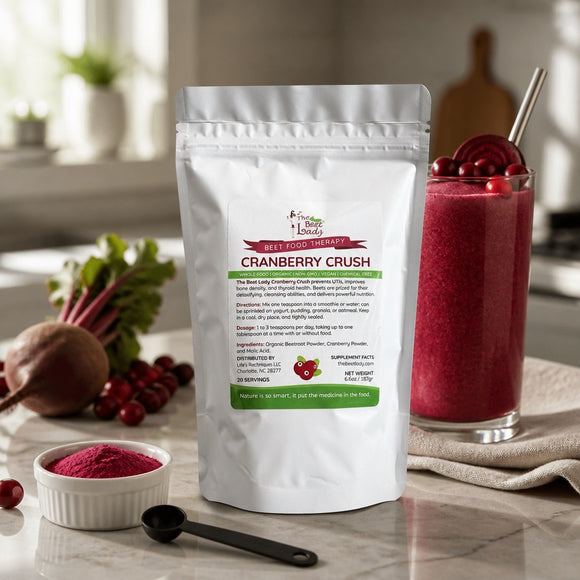 The Beet Lady CRANBERRY CRUSH Beet Food Nutritional Therapy powder blend for Thyroid and UTI's 6 oz