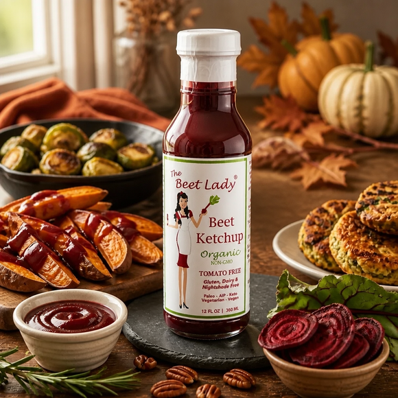 The Beet Lady Organic Beet Ketchup - Tomato and Nightshade Free - 12 fl oz