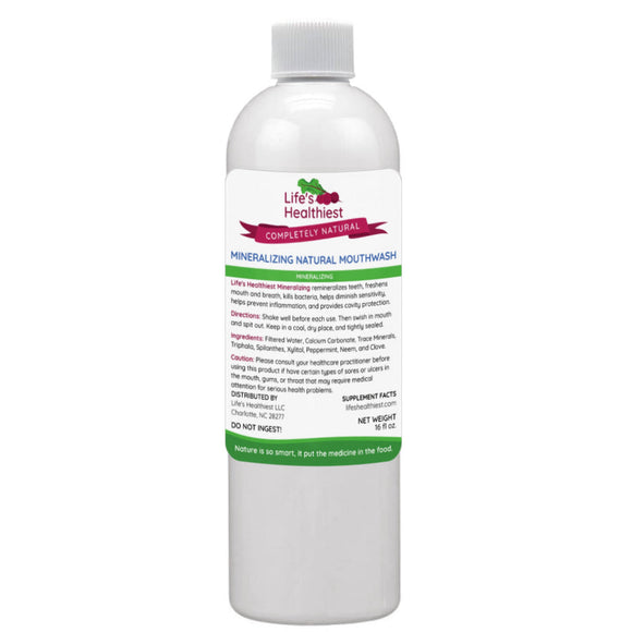 Life's Healthiest Completely Natural Mineralizing Mouth Wash & Tooth Powder.