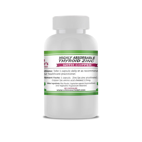 Zinc (Whole Food, Thyroid Capsules, Drops, Testing)