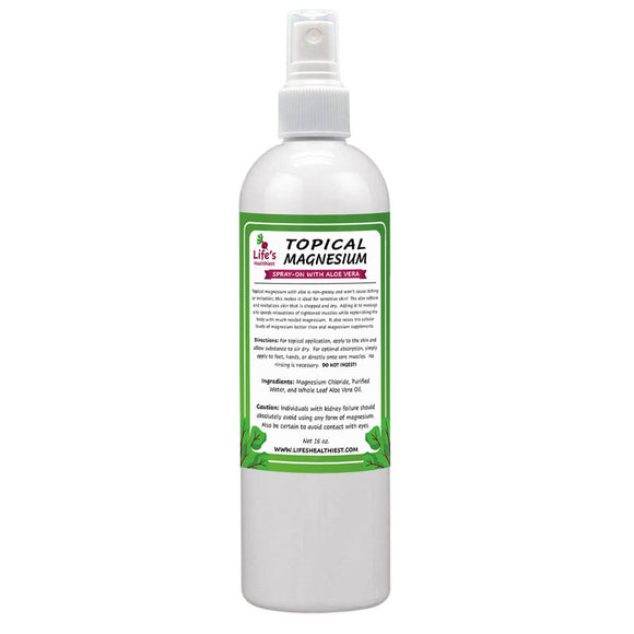 Life's Healthiest Topical Magnesium with Aloe Vera 16 fl oz