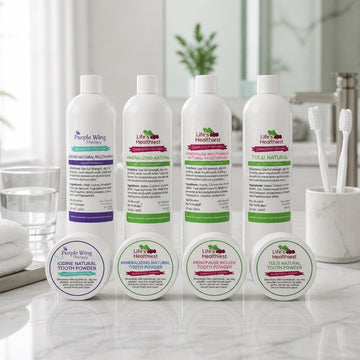 Life's Healthiest Completely Natural Mineralizing Mouth Wash & Tooth Powder.