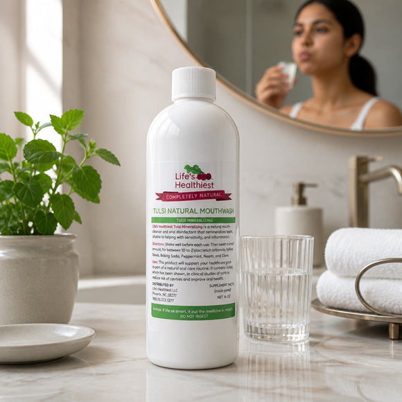 Life's Healthiest Completely Natural Mineralizing Mouth Wash & Tooth Powder.