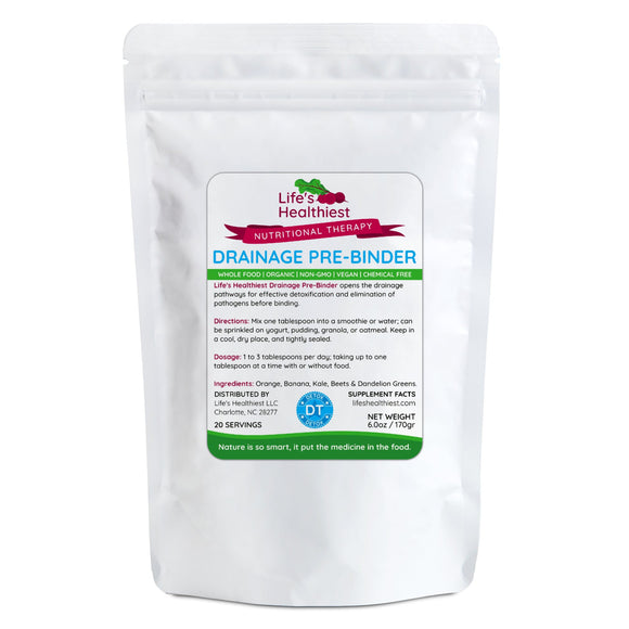 Life's Healthiest DRAINAGE Pre-Binder Whole Food Nutritional Therapy 6.0 oz (Opens Drainage Pathways)