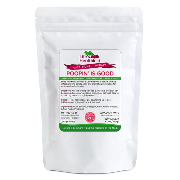 Life's Healthiest POOPIN' IS GOOD Whole Food Nutritional Therapy 6.0 oz (Waste and Toxin Clearing)