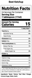 The Beet Lady Beet Ketchup Nutrition Facts